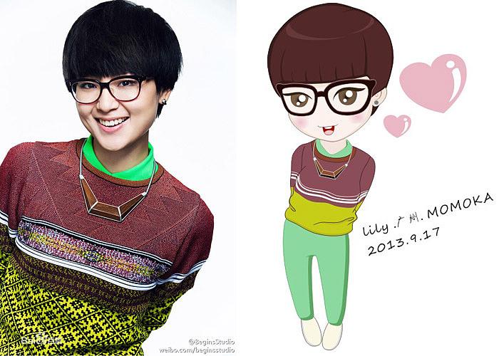 最近画的周笔畅q版漫画 动漫和一些表情