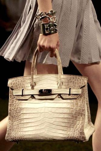 a:爱马仕最贵的是铂金包(birkin bag),而铂金包里最贵的就是"