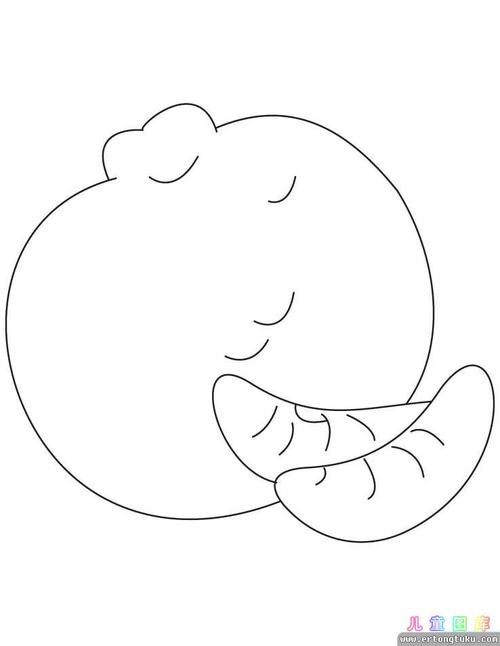 橙子简笔画涂色