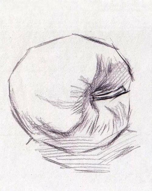 素描简笔画苹果教程