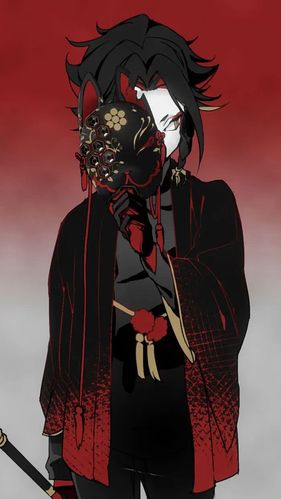 带面具的动漫壁纸,手机壁纸锁屏,酷酷的面具男生女生.