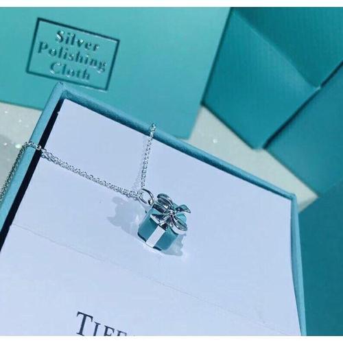 tiffany官网,tiffany官网珠宝 tiffany蒂芙尼官网纯银925珐琅蓝色礼盒吊坠女锁骨项链dinko/叮叩