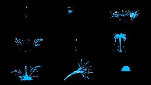 50个卡通水特效技能动画元素_视频素材包下载(编号:)