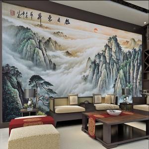 泰山日出图壁画