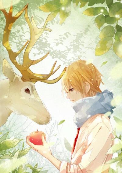 麋鹿 森林 唯美