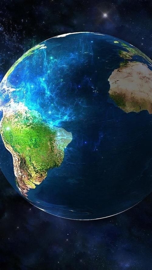 我们美丽的地球在太空 iphone 壁纸