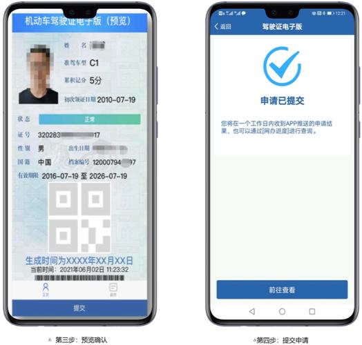 对符合要求的,"交管12123"app将生成电子驾驶证,并推送申请成功信息