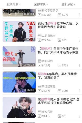 这是微信搜索栏里搜蔡徐坤三个字出现的关联条目.