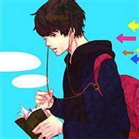 漫画头像男生背影素描图片