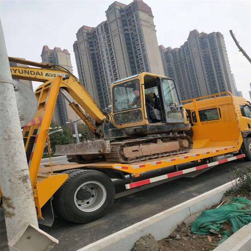 前四后八平板车 火爆热销款解放挖机平板拖车