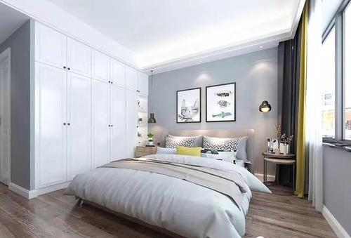 玉泉山居95㎡现代简约风--主卧室效果图