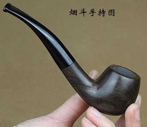 厂家大量供应黑檀木大块实木烟斗手工烟斗可印log支持混批