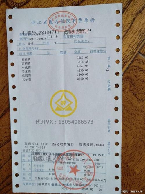 2021医疗门诊发票图片门诊发票图片医院缴费发票挂号单图片阑尾炎