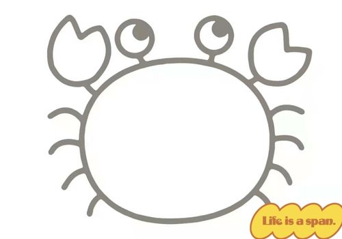 简笔画_简笔画_螃蟹_文化_绘画