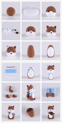 超轻粘土动物篇——可爱的小松鼠,想入门的朋友快收藏