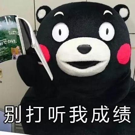 熊本熊看见自己成绩表情包下载