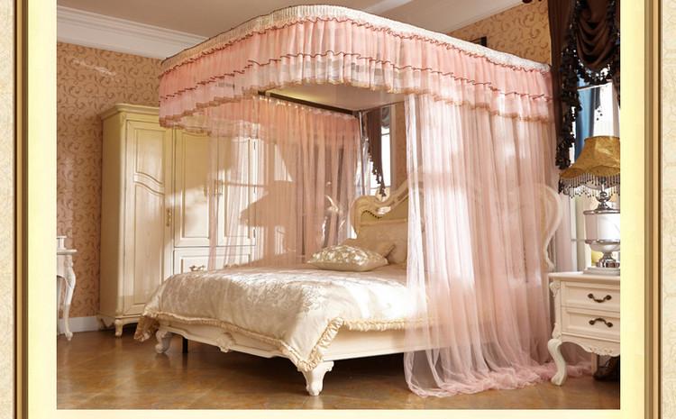 云水谣 豪华落地u型导轨式三开门拉幕蚊帐1.5/1.8/2.0床适用