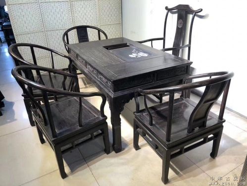 小叶紫檀茶桌摆件古玩收藏j3