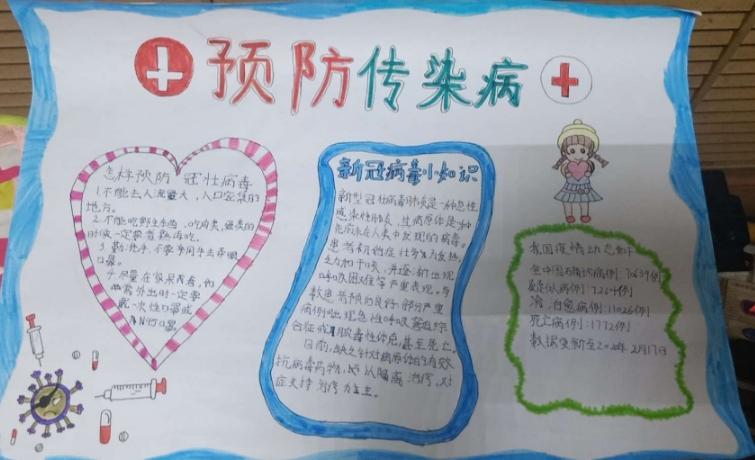 战疫情,我们在行动——铁路一小五年八班防疫知识手抄报,防疫宣传画展