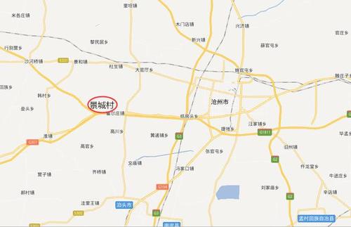 今河北省沧县景城村位置图
