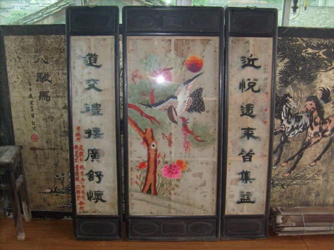 铁力木刺绣中堂