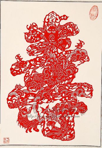 送给老人的剪纸作品寿