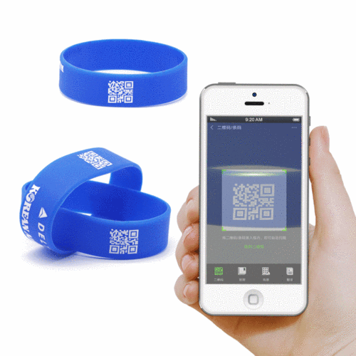 定制时尚多款式硅胶感温手环,防静电手环,序列号二维码手环系列