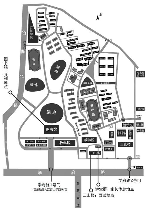 江苏大学校园简易地图
