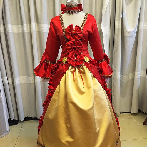 中世纪欧洲宫廷服英国皇室贵族礼服欧式宫廷服演出服装