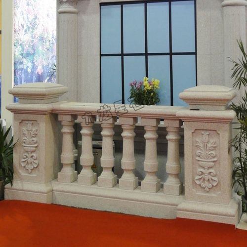 石材花瓶柱护栏效果图 阳台石栏杆图片