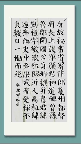 津南区老年大学颜楷二年级书法作品微展