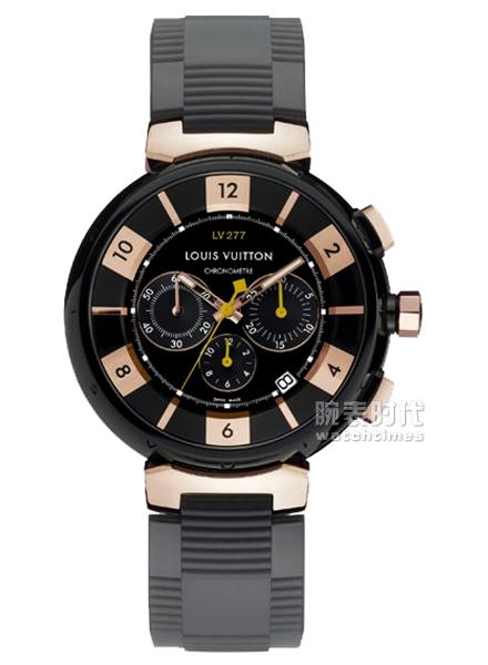 路易威登tambour in black lv277 精密自动时计款q114f0手表_正面