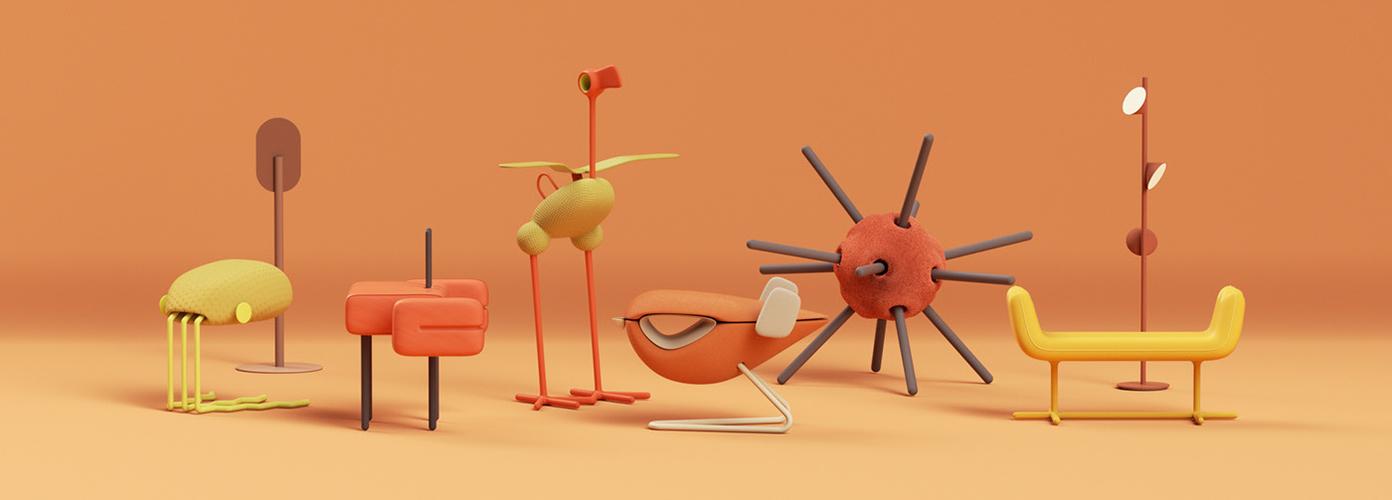 wild furniture,家具,仿生,角色设计