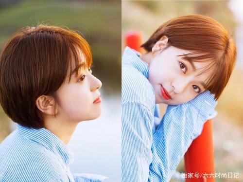 2019年很流行的"苹果头"短发,清纯又减龄,适合脸圆的