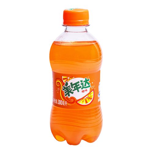 百事美年达橙300ml 1瓶迷你碳酸饮料果味碳酸饮料汽水