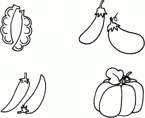 中班涂色简笔画蔬菜 (第2页)