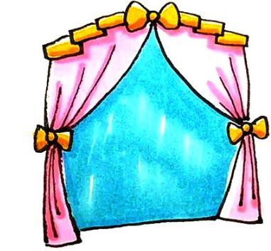 手绘窗帘的画法窗帘的画法步骤儿童画绘画教程