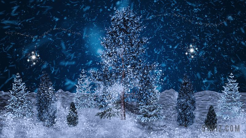 冬天雪景圣诞图片