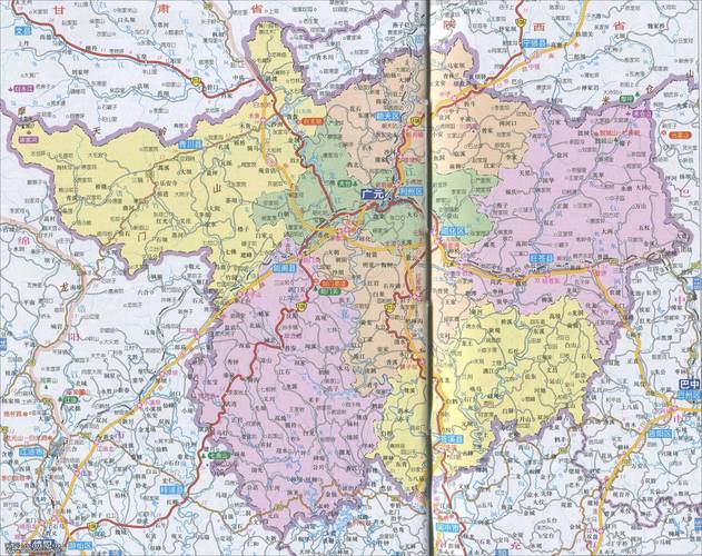 四川省广元市地图高清版广元地图库