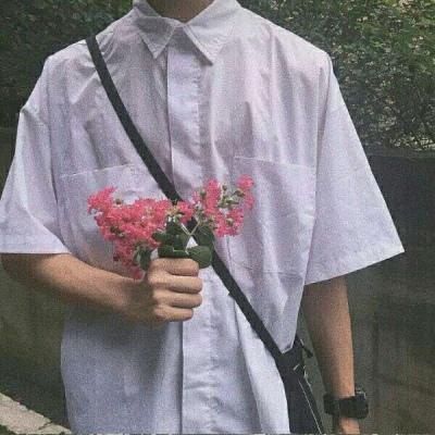 陈情|额男生头像 部位 持花.