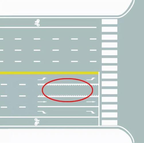 请大家注意,看到这类标线意味着,车辆将进入可变导向车道, 除了关注