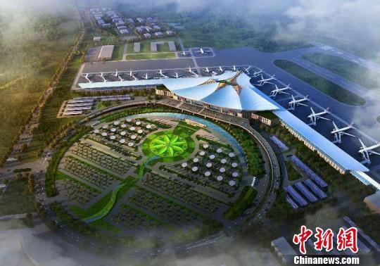 图为t3航站楼效果图. 中国民航西藏自治区管理局供图 摄