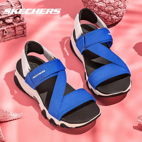 skechers斯凯奇女鞋熊猫鞋运动凉鞋魔术贴沙滩鞋88888181视频