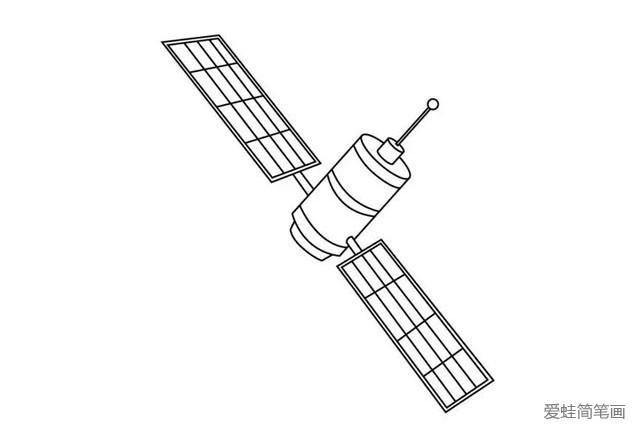 卫星简笔画怎么画