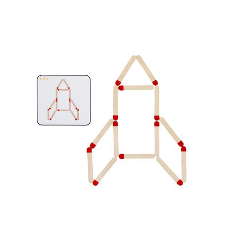 【布好玩_大班益智区】幼儿园自制手工玩教具桌面游戏火柴拼拼乐