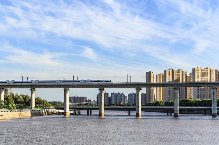 吉林长春伊通河高架桥高铁景观 建筑 建筑 桥梁