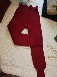 全新100纯羊毛抵羊牌毛线手工织的毛裤