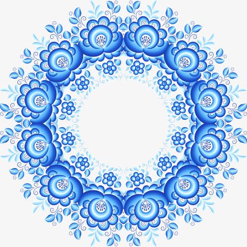 关键词 : 蓝色,边框,花纹,圆圈