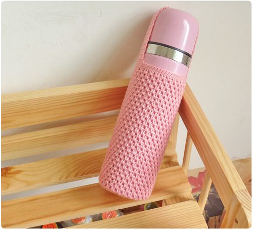 小林手工坊 棉线手钩花钩针水杯套户外奶