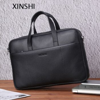 心拾高档轻商 真皮男士手提包新款大容量出差包包商务